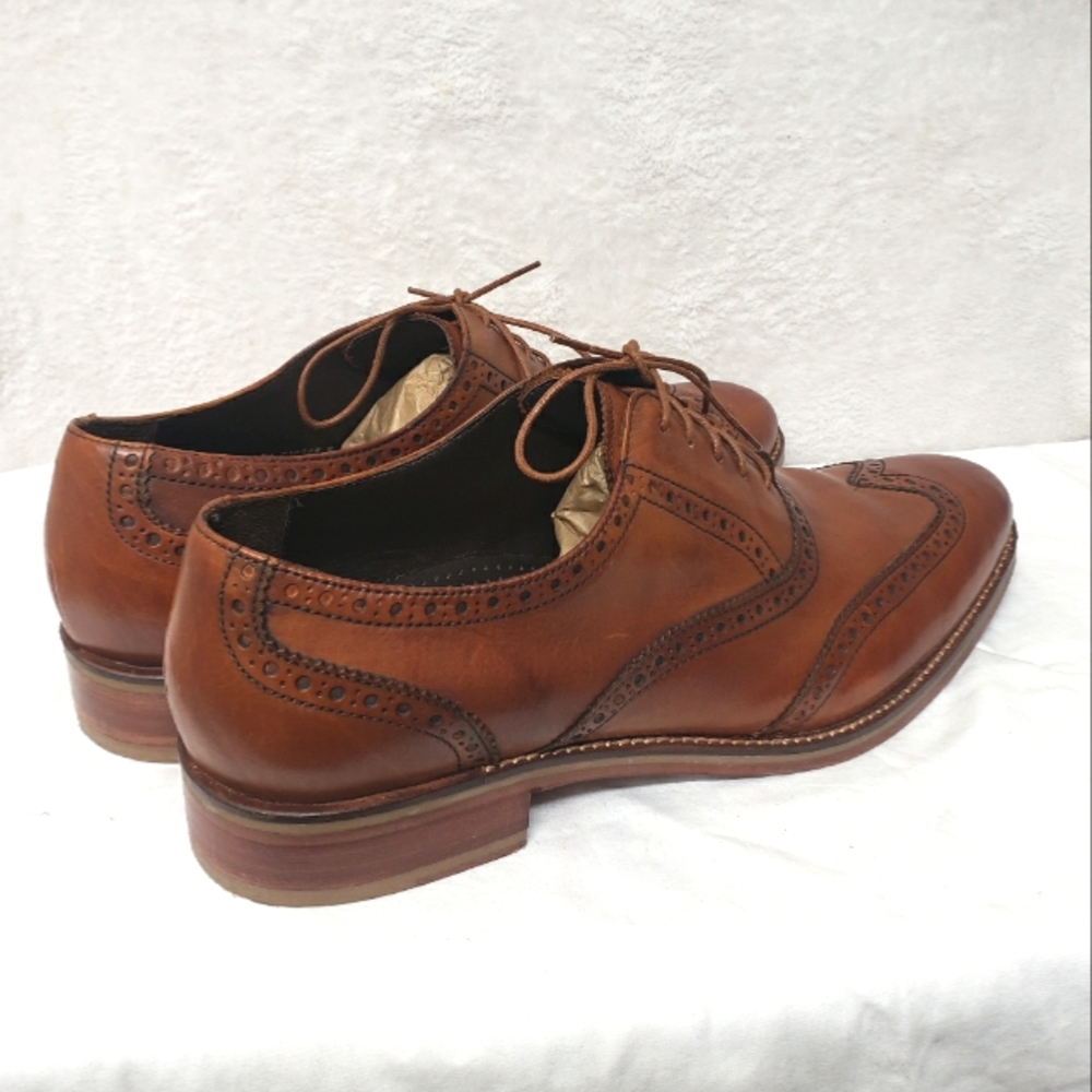 Cole Haan  Wingtip Oxford British Tan Sz-12M NikeAir Technology - Picture 8 of 13